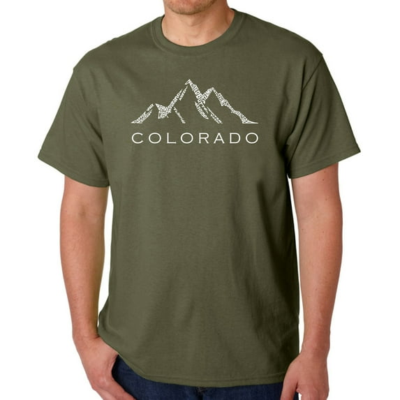 Men's Word Art T-shirt - Colorado Ski Towns