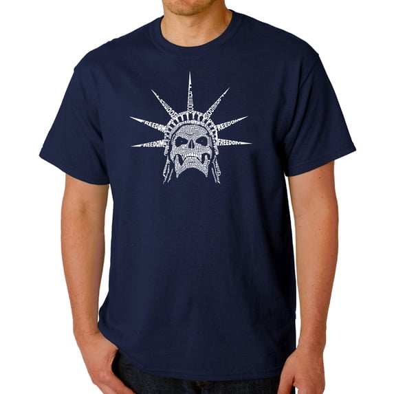 Men's Word Art T-shirt - Freedom Skull