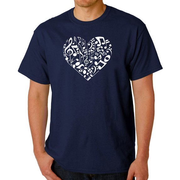 Men's Word Art T-shirt - Heart Notes