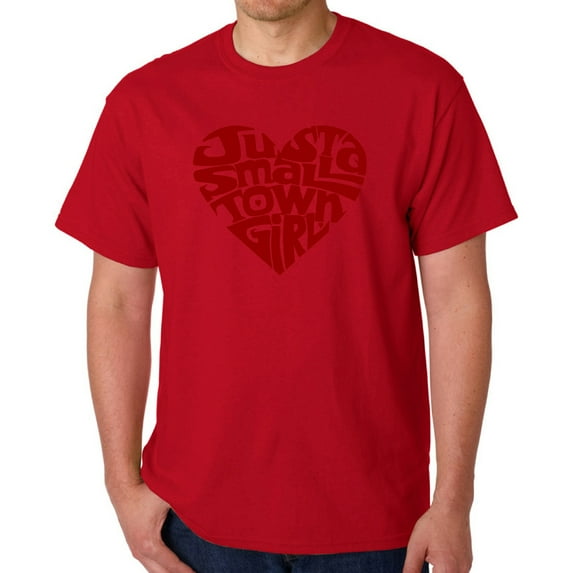 Men's Word Art T-shirt - Just a Small Town Girl