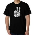 thumbnail image 1 of Men's Word Art T-shirt - Peace Out, 1 of 2