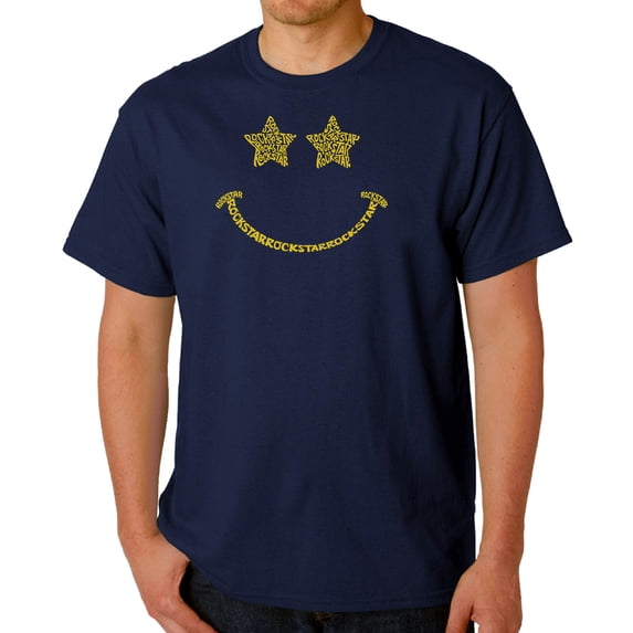 Men's Word Art T-shirt - Rockstar Smiley