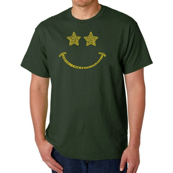Men's Word Art T-shirt - Rockstar Smiley