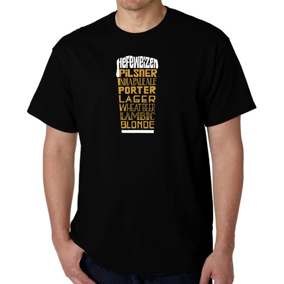 Men's Word Art T-shirt - Styles of Beer