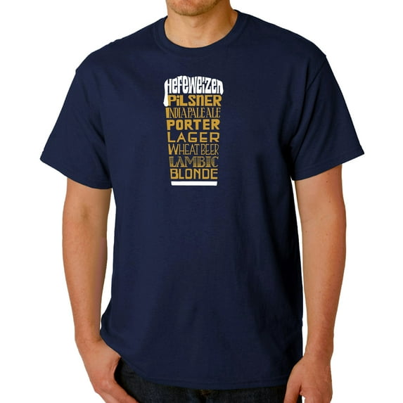 Men's Word Art T-shirt - Styles of Beer