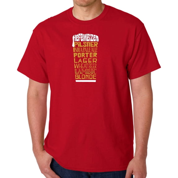 Men's Word Art T-shirt - Styles of Beer