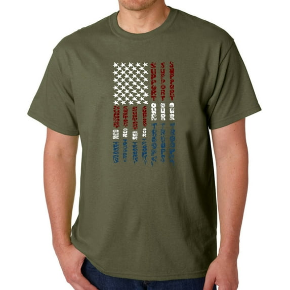 Men's Word Art T-shirt - Support our Troops