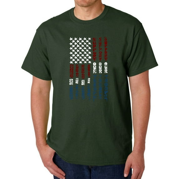 Men's Word Art T-shirt - Support our Troops