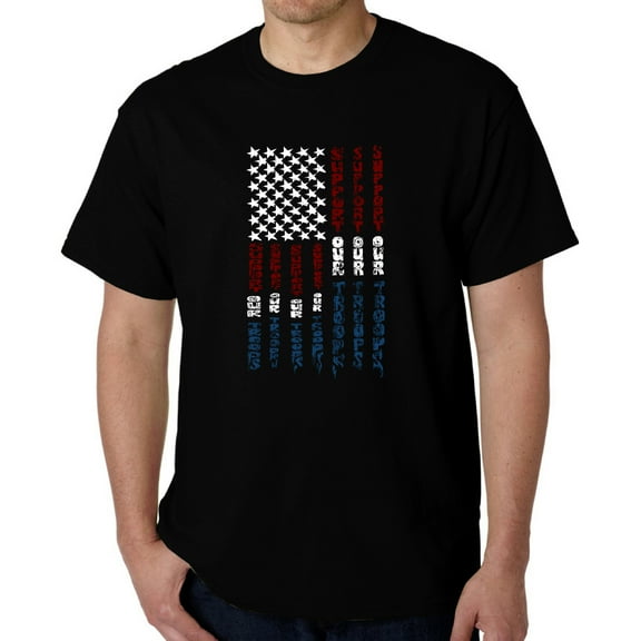 Men's Word Art T-shirt - Support our Troops