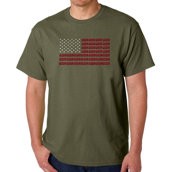 Men's Word Art T-shirt - USA Flag