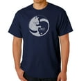 thumbnail image 1 of Men's Word Art T-shirt - Yin Yang Cat, 1 of 2