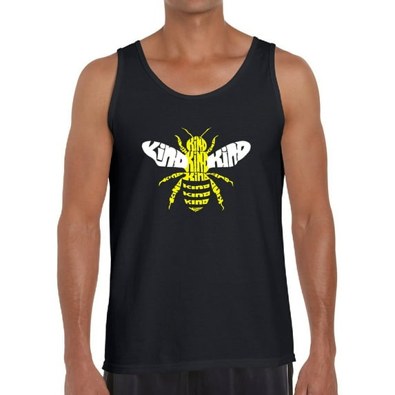 Men's Word Art Tank Top - Bee Kind