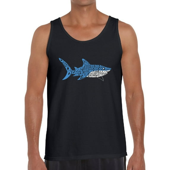 Men's Word Art Tank Top - Daddy Shark