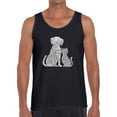 thumbnail image 1 of Men's Word Art Tank Top - Dogs and Cats, 1 of 2