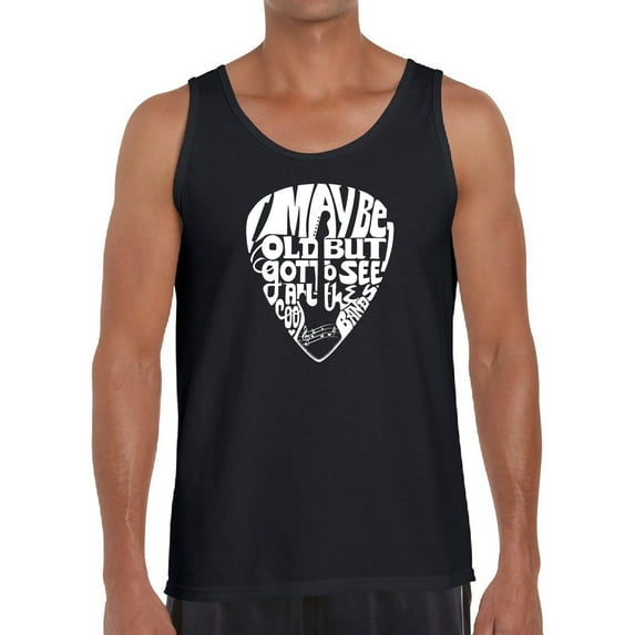 Men's Word Art Tank Top - Guitar Pick