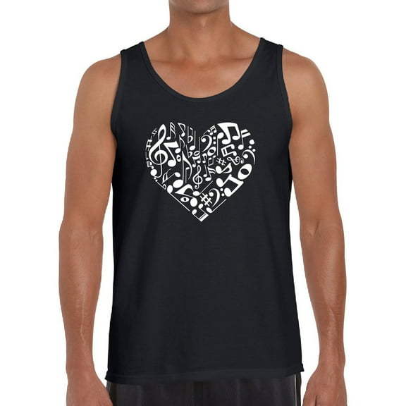 Men's Word Art Tank Top - Heart Notes