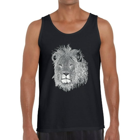Men's Word Art Tank Top - Lion