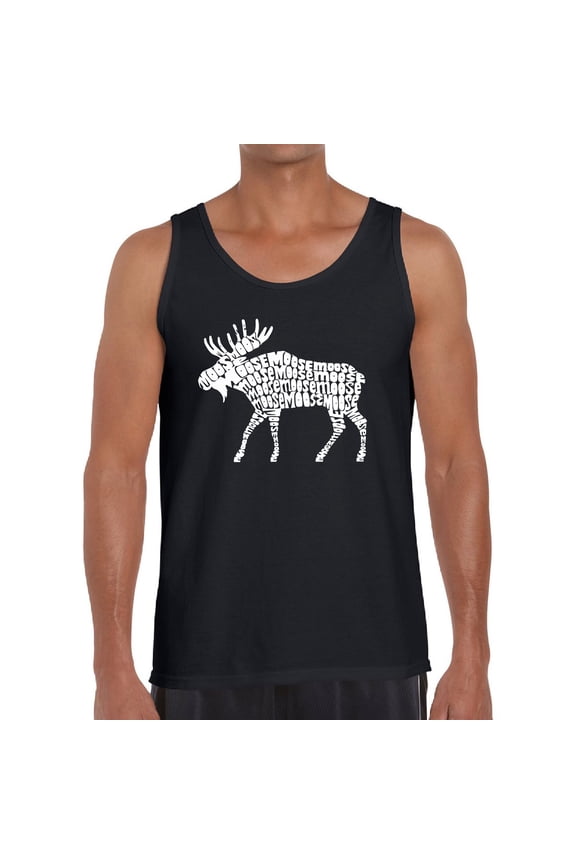 Men's Word Art Tank Top - Moose