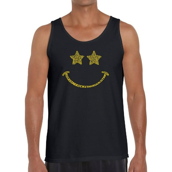 Men's Word Art Tank Top - Rockstar Smiley