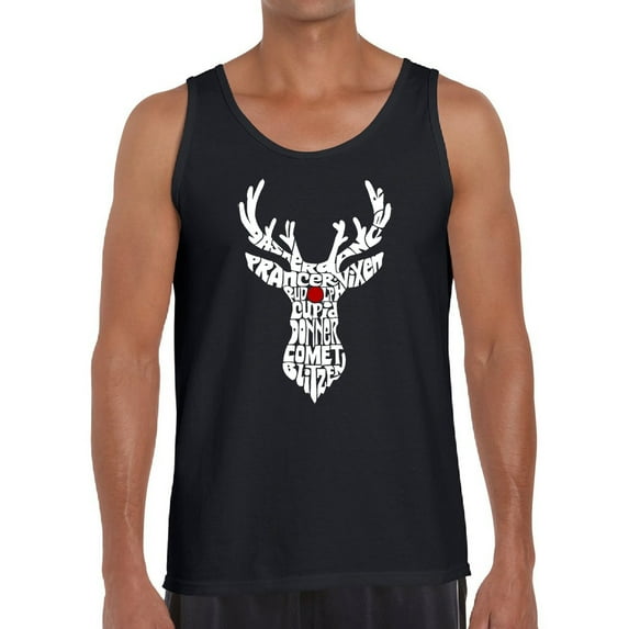 Men's Word Art Tank Top - Santa's Reindeer