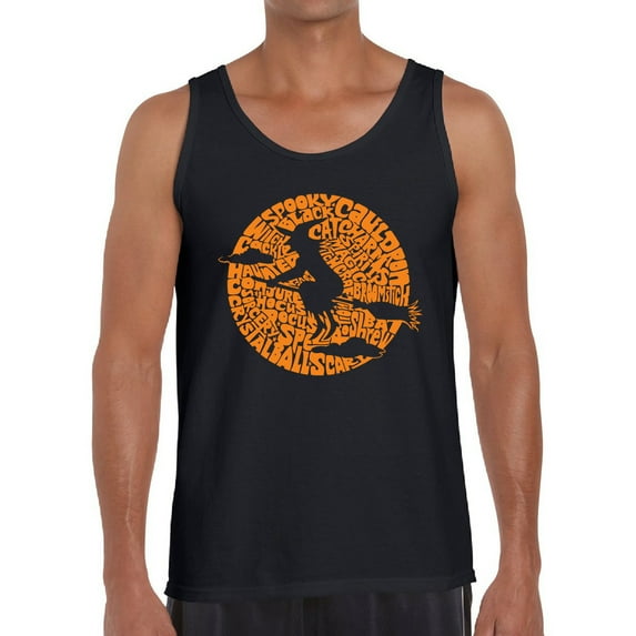 Men's Word Art Tank Top - Spooky Witch