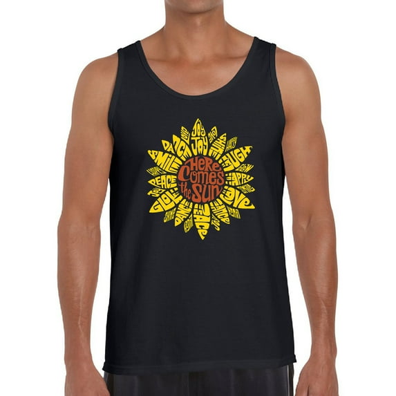 Men's Word Art Tank Top - Sunflower