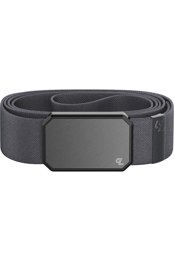 Men's Work Belt Stretch Nylon Magnetic Buckle Adjustable Tactical EDC Gun Metal Stone X Large 41 50 Inches