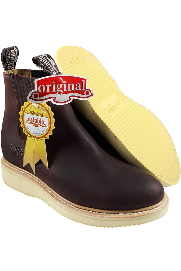 Men's Work Boots Anckle Genuine Leather Confort Establo