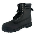 thumbnail image 1 of Men's Work Boots Black Genuine Leather 8 inch Oil and Slip Resistant Shoes, 1 of 4