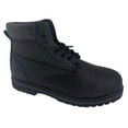thumbnail image 1 of Men's Work Boots Black Leather Lace Up Slip and Oil Resistant 6 inch Ankle Shoes, 1 of 4