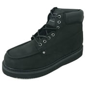 Mens Work Boots Genuine Leather Moc Toe 6" Classic Wedge Tred Sole Fashion Roofing Water/ Oil Resistant Insulated