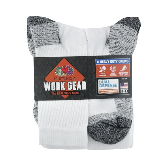 Men's Work Gear Crew Socks 6 Pairs