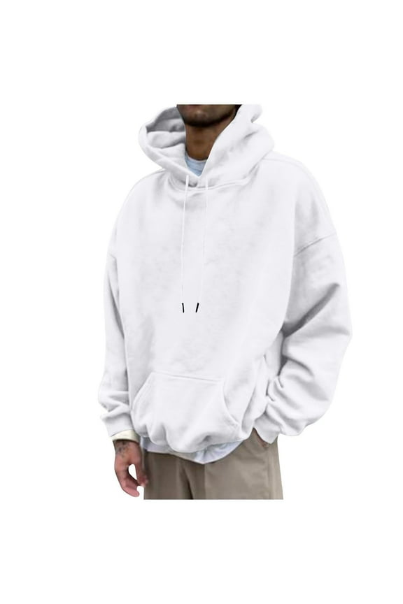 Men's Work Hoodies Muscles Coat Hooded Sweatshirt Fitted Long Sleeve Pullover Top Windbreaker Training Gym Hooded Jacket Loose Fit Fall Activewear Parker Coat Top