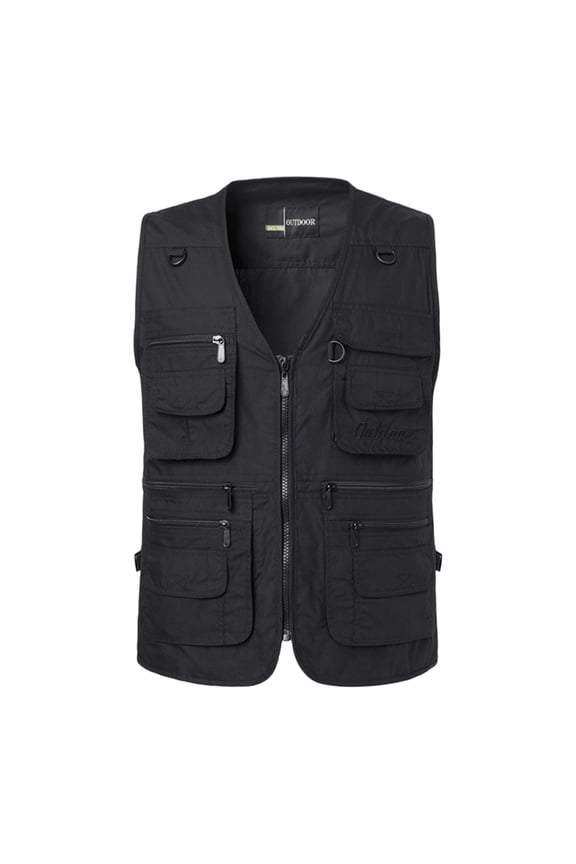 Men's Work Jacket Standing Collar Multiple Pockets Outdoor Photography And Sports Jacket Coat