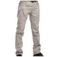 thumbnail image 1 of Men's Work Pants Outdoor Cargo Pants Casual Quick Dry Joggers Straight Long Trousers Khaki 4XL, 1 of 7