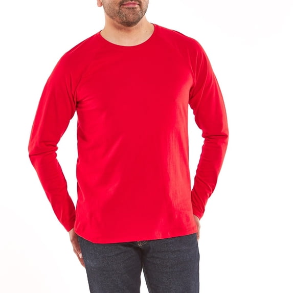 MenÕs Work Performance Long Sleeve T-Shirt - UPF 50+ Sun Protection - Contractor in Fire
