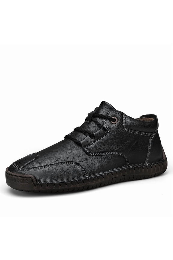Men's Work Shoes Fall New Arrivals Soft-Sole Lace-Up Style Stylish and Versatile Mid-Top Men's Casual Shoes