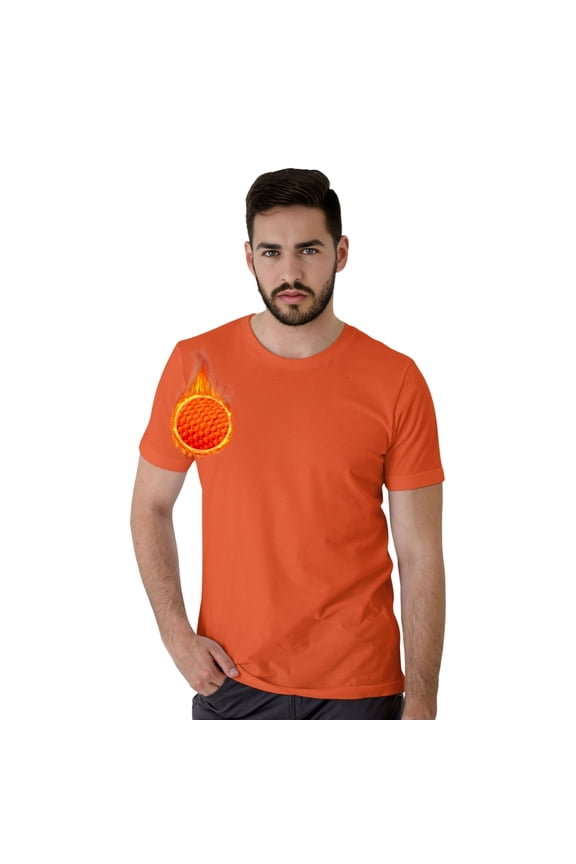 Men's Work T-Shirt High Visibility Short Sleeve Workwear Tee Safety Hi-Vis Reflective T-Shirts for Men (Safety Orange 1 Pack, Medium)
