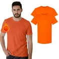 thumbnail image 1 of Men's Work T-Shirt High Visibility Short Sleeve Workwear Tee Safety Hi-Vis Reflective T-Shirts for Men (Safety Orange 2 Pack, X-Large), 1 of 7