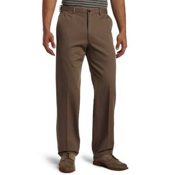 Men's Work To Weekend Hidden Expandable Waist No Iron Plain Front Pant,Taupe,40x30