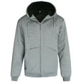 thumbnail image 1 of Men's Work Zip Up Hoodie Heavyweight Water Resistant Thermal Lined Hooded Jacket Winter Sweatshirt, 1 of 7