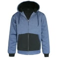 thumbnail image 1 of Men's Work Zip Up Hoodie Heavyweight Water Resistant Thermal Lined Hooded Jacket Winter Sweatshirt, 1 of 7