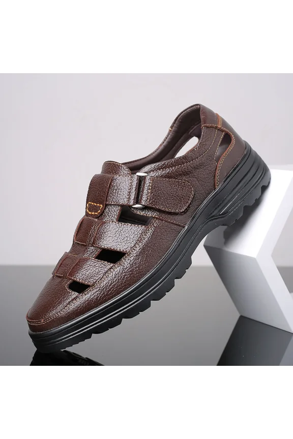 Men's Working Business Casual Sandals Man Summer Breathable Synthetic Leather Walking Office