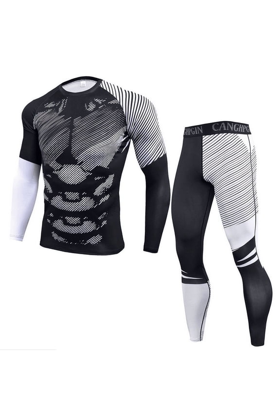 Men's Workout Clothes Gym Tights Training Basketball Sports Set Running Rashguard Tracksuit Compression Sportswear Suits