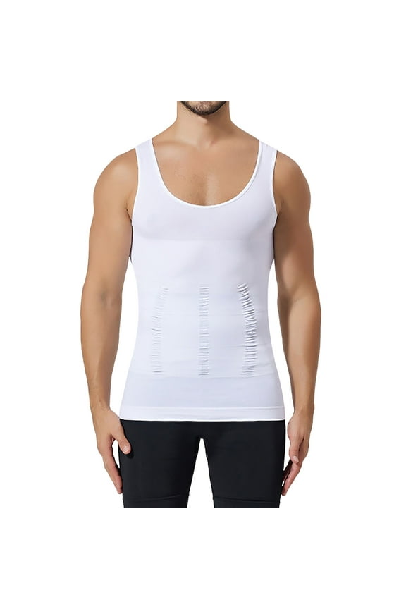 Men's Workout Compression Shirt - Muscle Tank Top for Gym, Breathable Abs Vest with Quick-Dry Technology,for Size M