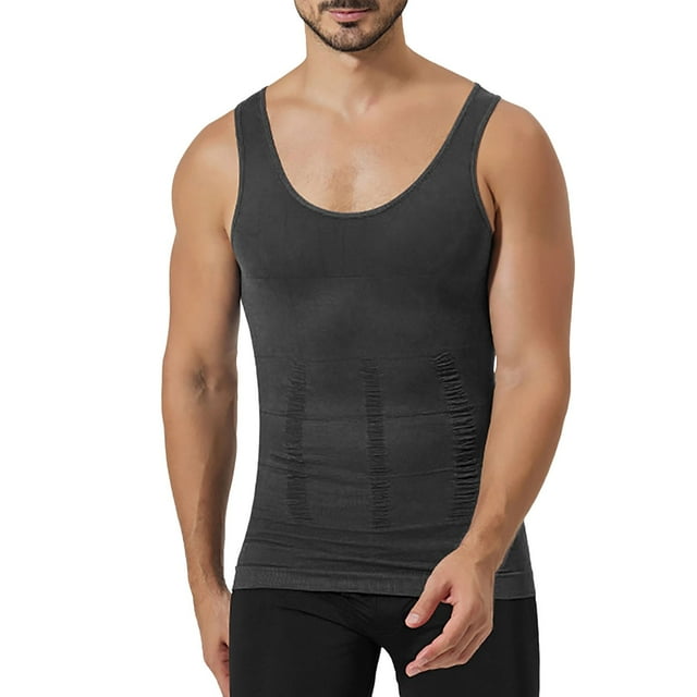Men's Workout Compression Shirt - Muscle Tank Top for Gym, Breathable Abs Vest with Quick-Dry Technology,for Size S
