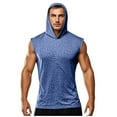 thumbnail image 1 of Men's Workout Hooded Tank Tops Bodybuilding Muscle Cut Off T Shirt Sleeveless Gym Hoodies Athletic Shirts, 1 of 5