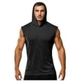 thumbnail image 1 of Men's Workout Hooded Tank Tops Bodybuilding Muscle Cut Off T Shirt Sleeveless Gym Hoodies Athletic Shirts, 1 of 5