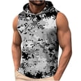 thumbnail image 1 of Men's Workout Hooded Tank Tops Sleeveless Gym Training Hoodies Bodybuilding Muscle Cut Off T Shirt Camo Printed, 1 of 6