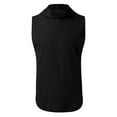 thumbnail image 1 of Men's Workout Hooded Vest Sleeveless Gym Shirt Athletic Muscle Tank Top for Training Bodybuilding Loose Fit Comfort Men's Henley Shirts Washed Sleeveless Tank Tops, 1 of 6